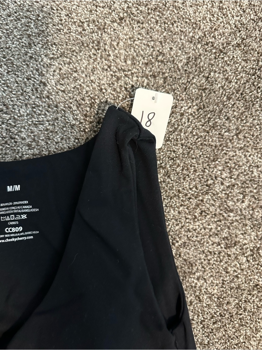 Cheeky Cherry Black Seamless Shapewear Tank Top Medium V Neck Compression Sports - Picture 4 of 4